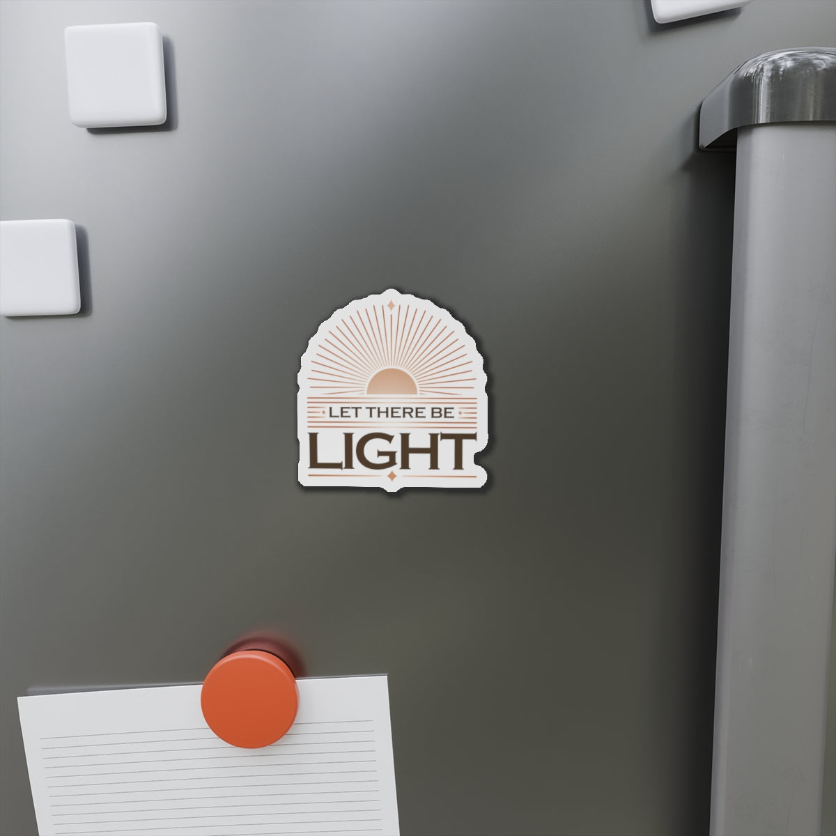 "Let There Be Light" Unisex Inspirational Die-Cut Magnet - The Shield of Light
