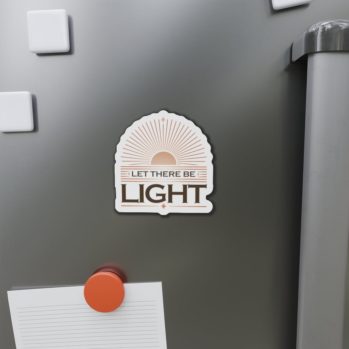 "Let There Be Light" Unisex Inspirational Die-Cut Magnet - The Shield of Light