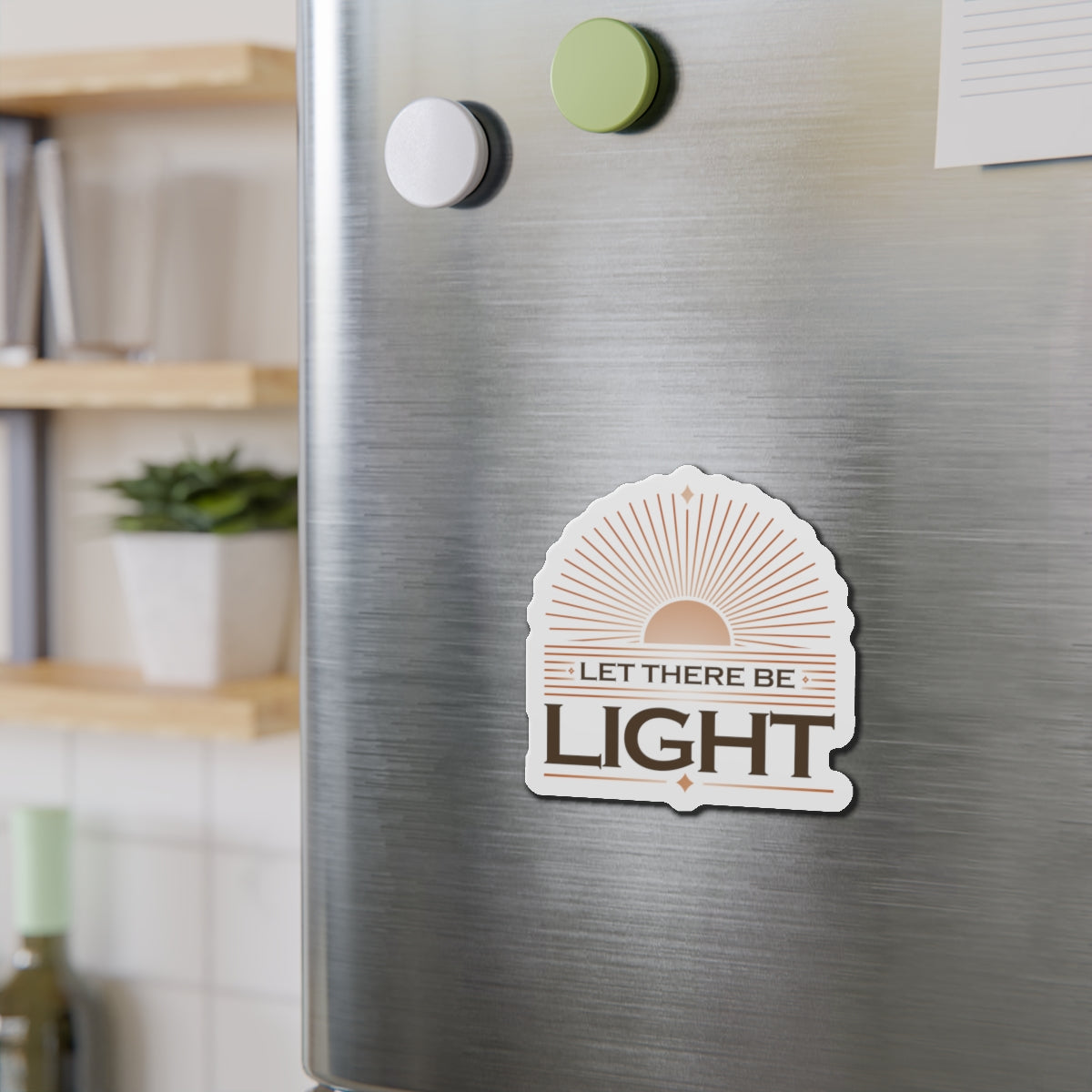 "Let There Be Light" Unisex Inspirational Die-Cut Magnet - The Shield of Light