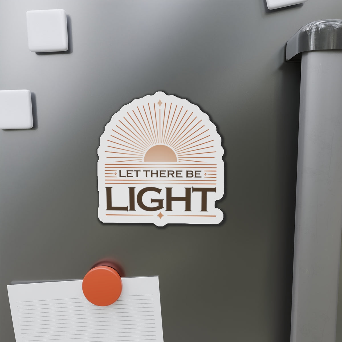"Let There Be Light" Unisex Inspirational Die-Cut Magnet - The Shield of Light