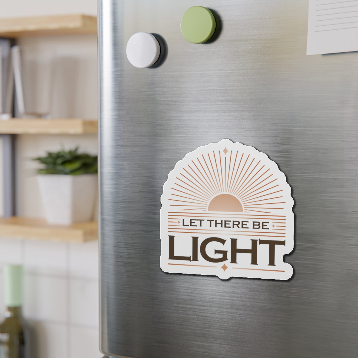 "Let There Be Light" Unisex Inspirational Die-Cut Magnet - The Shield of Light