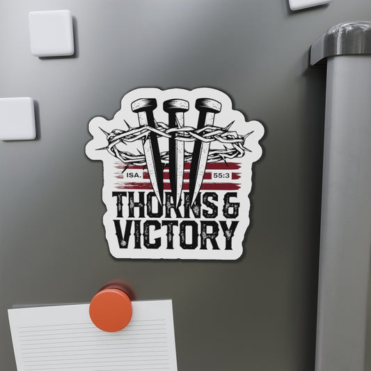 "Thorns & Victory" Unisex Inspirational Die-Cut Magnet - The Shield of Light