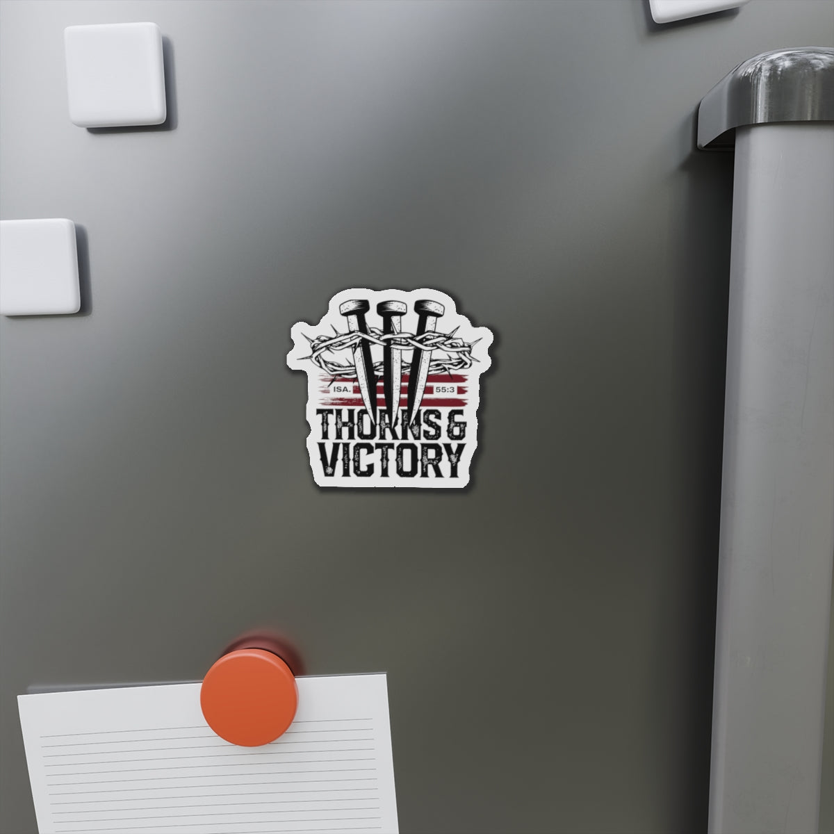 "Thorns & Victory" Unisex Inspirational Die-Cut Magnet - The Shield of Light