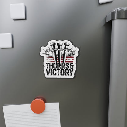 "Thorns & Victory" Unisex Inspirational Die-Cut Magnet - The Shield of Light