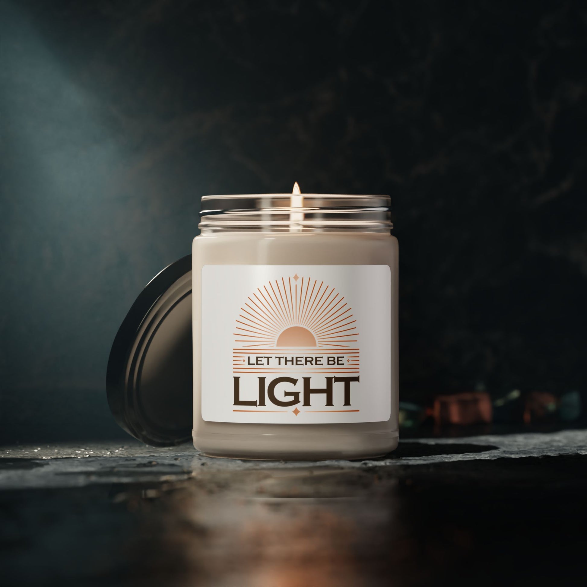 "Let There Be Light" Unisex Scented Soy Candle, 9oz - The Shield of Light