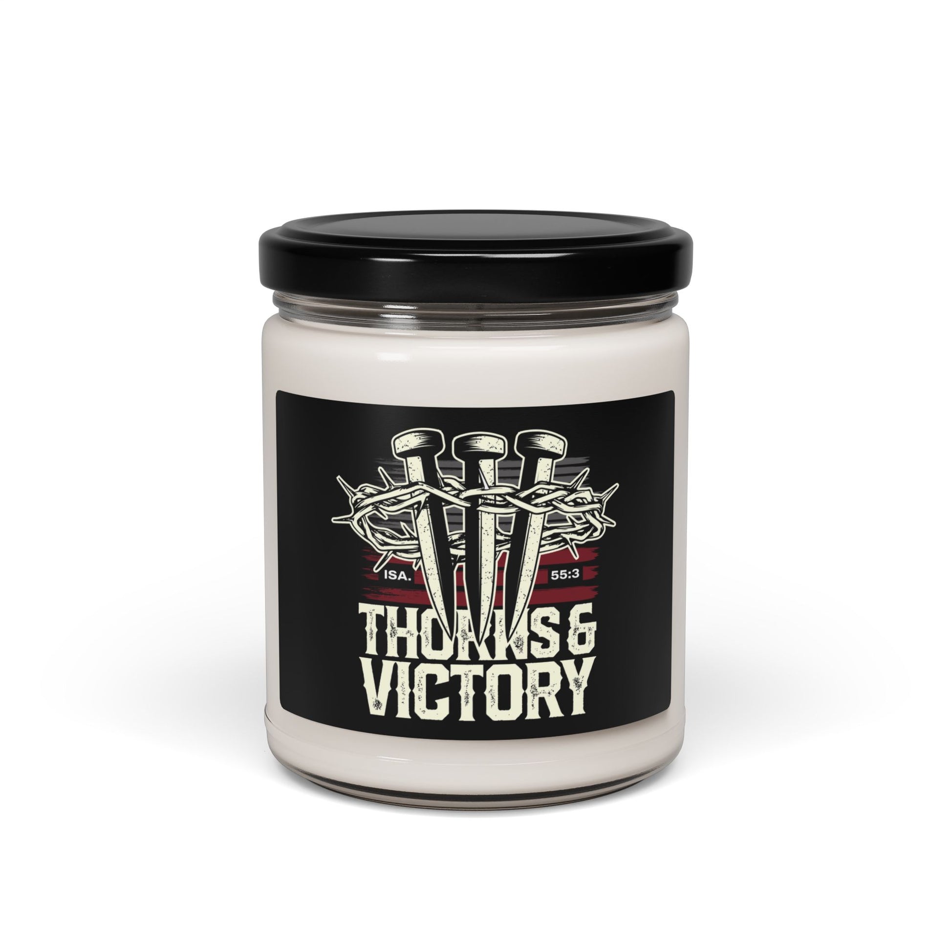 "Thorns & Victory" Unisex Scented Soy Candle, 9oz - The Shield of Light
