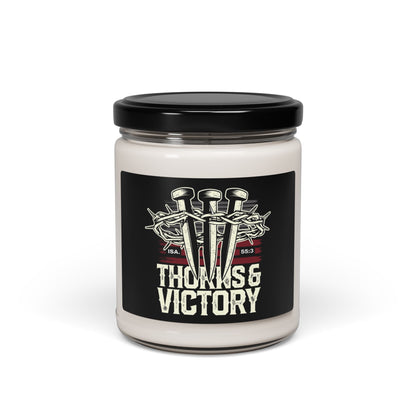 "Thorns & Victory" Unisex Scented Soy Candle, 9oz - The Shield of Light