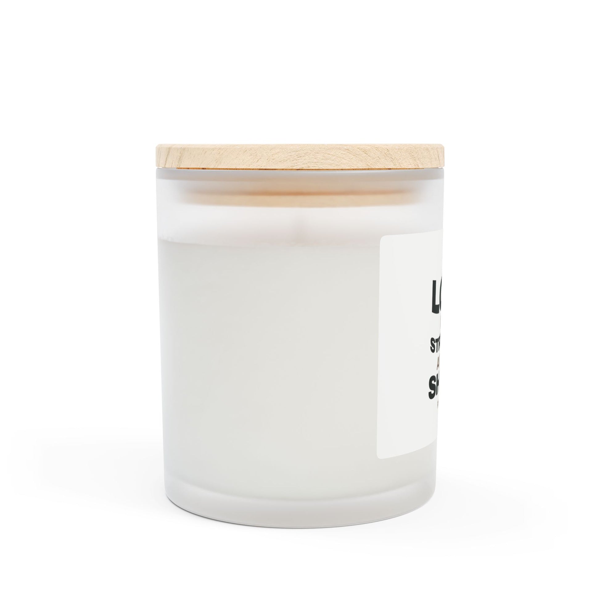 Frosted Glass Candle - Inspirational Psalm 28:7 Gift - The Shield of Light