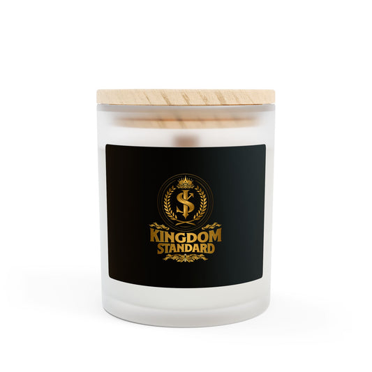 Luxury Frosted Glass Candle - Kingdom Standard, 11oz - The Shield of Light