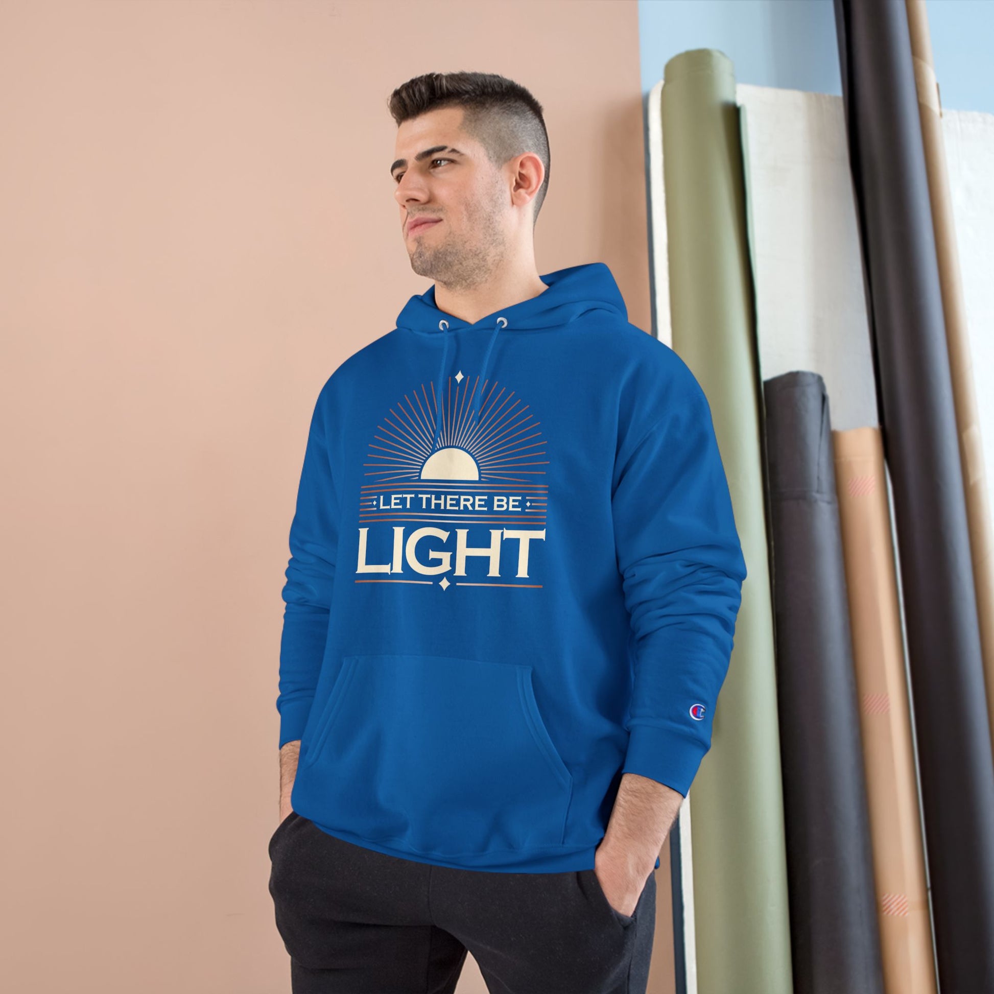 "Let There Be Light" Inspirational Champion Hoodie - The Shield of Light