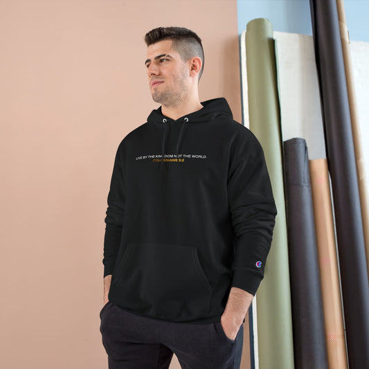 "Live By the Kingdom Not the World Colossians 3:2" Inspirational Champion Hoodie - The Shield of Light