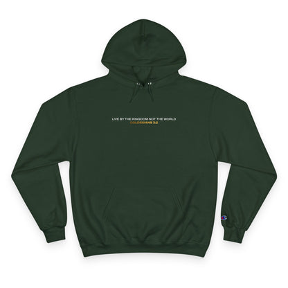 "Live By the Kingdom Not the World Colossians 3:2" Inspirational Champion Hoodie - The Shield of Light