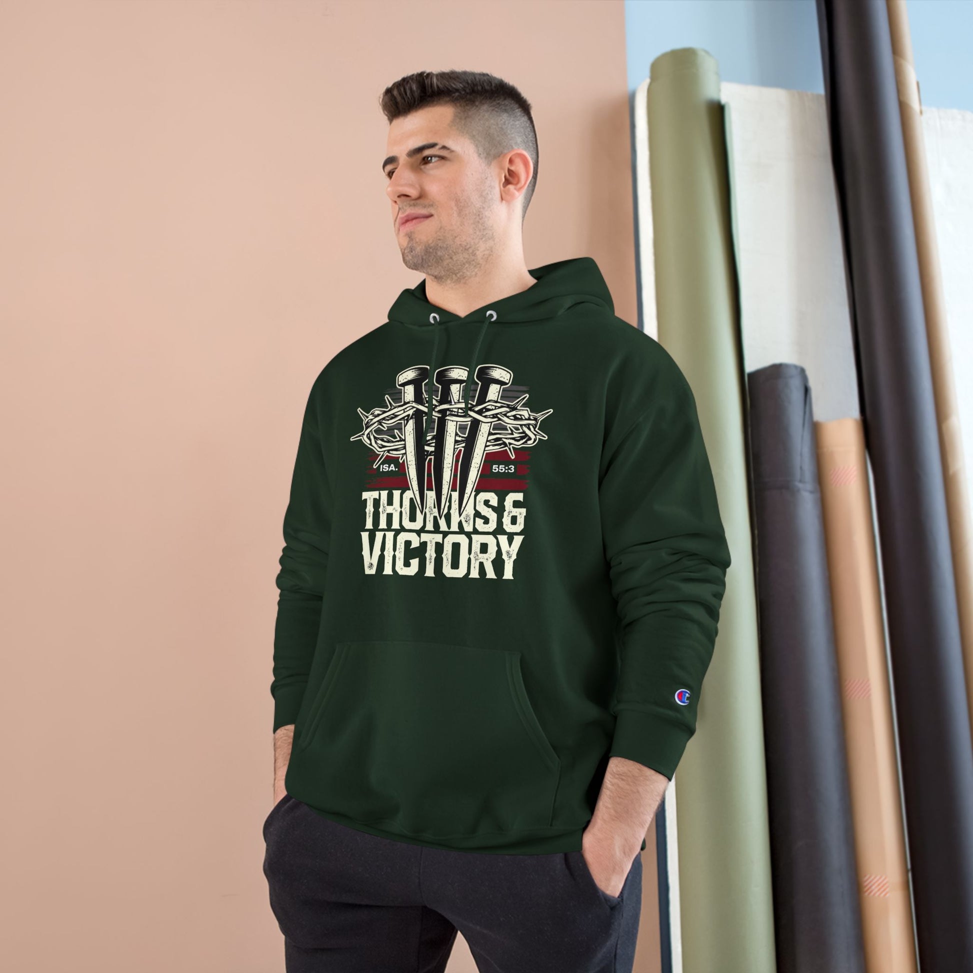 "Thorns & Victory" Inspirational Champion Hoodie - The Shield of Light