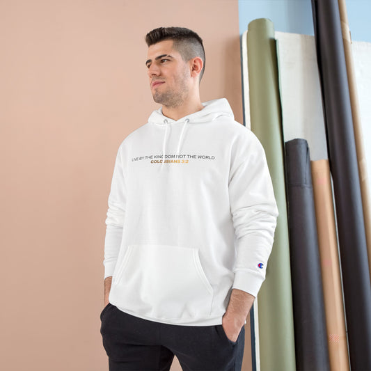 "Live By the Kingdom Not the World Colossians 3:2" Inspirational Champion Hoodie - The Shield of Light
