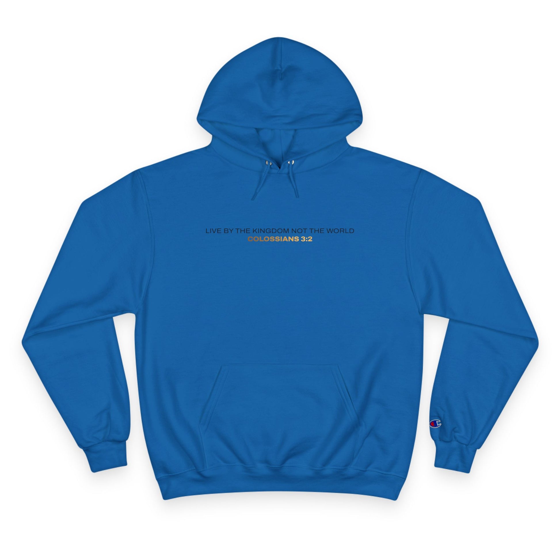 "Live By the Kingdom Not the World Colossians 3:2" Inspirational Champion Hoodie - The Shield of Light