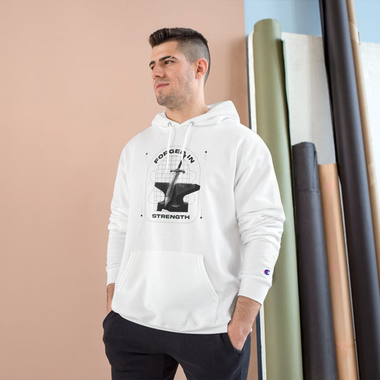 "Forged In Strength" Inspirational Champion Hoodie - The Shield of Light