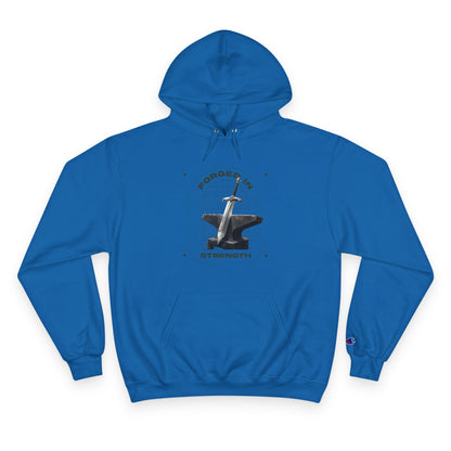 "Forged In Strength" Inspirational Champion Hoodie - The Shield of Light