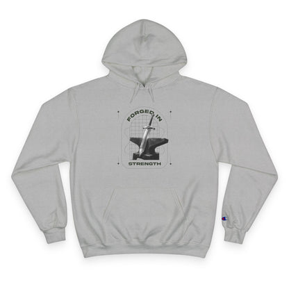 "Forged In Strength" Inspirational Champion Hoodie - The Shield of Light