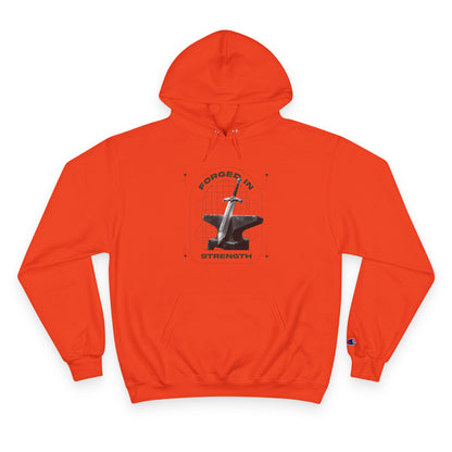 "Forged In Strength" Inspirational Champion Hoodie - The Shield of Light