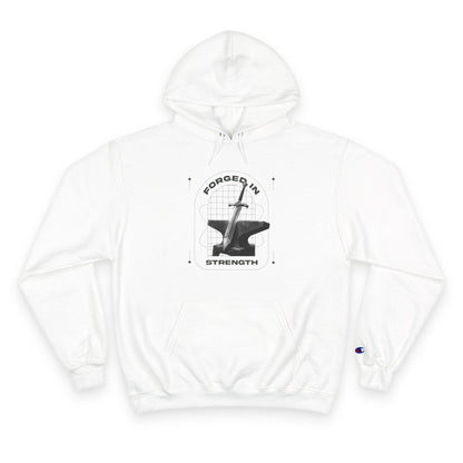 "Forged In Strength" Inspirational Champion Hoodie - The Shield of Light