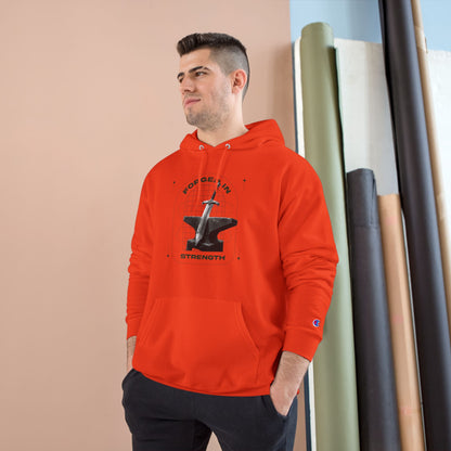 "Forged In Strength" Inspirational Champion Hoodie - The Shield of Light