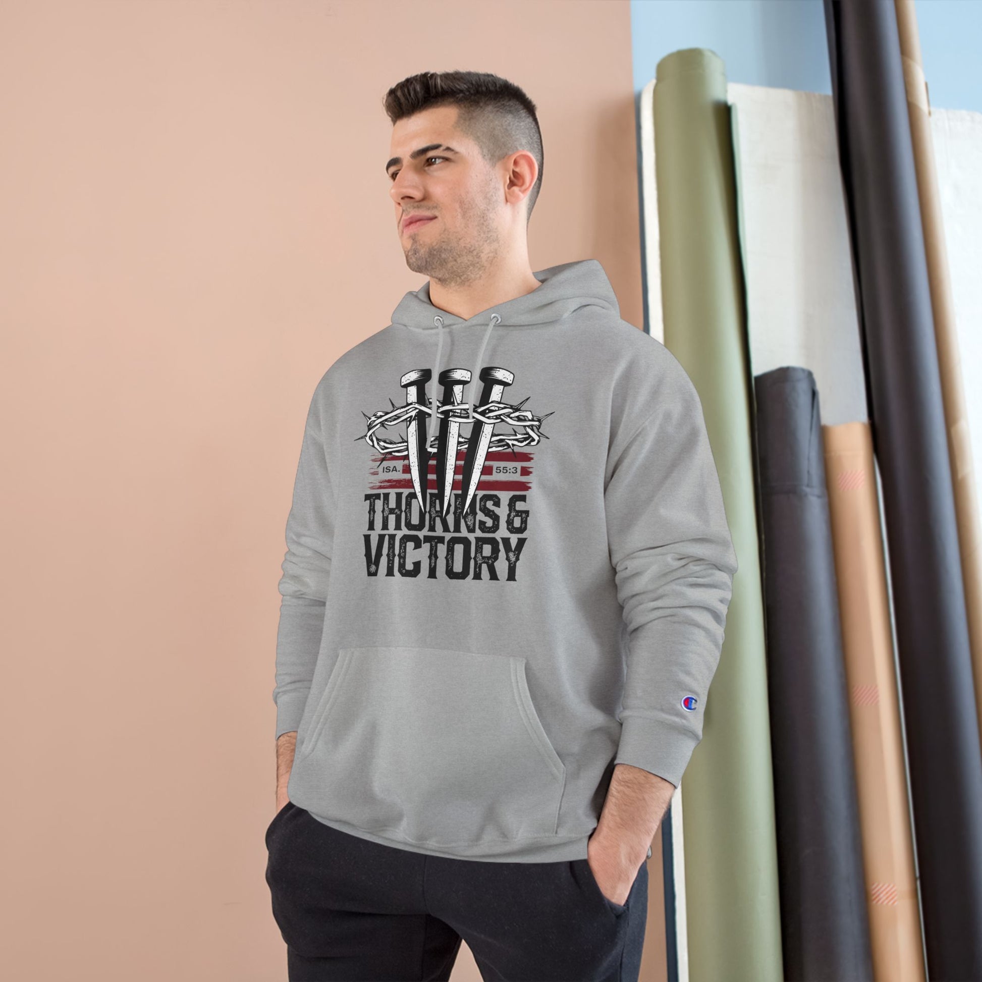 "Thorns & Victory" Inspirational Champion Hoodie - The Shield of Light