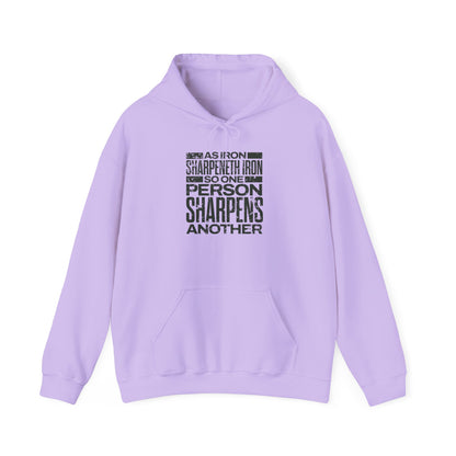 "As Iron Sharpeneth Iron So One Person Sharpens Another" Unisex Heavy Blend™ Hoodies - The Shield of Light