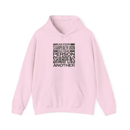 "As Iron Sharpeneth Iron So One Person Sharpens Another" Unisex Heavy Blend™ Hoodies - The Shield of Light