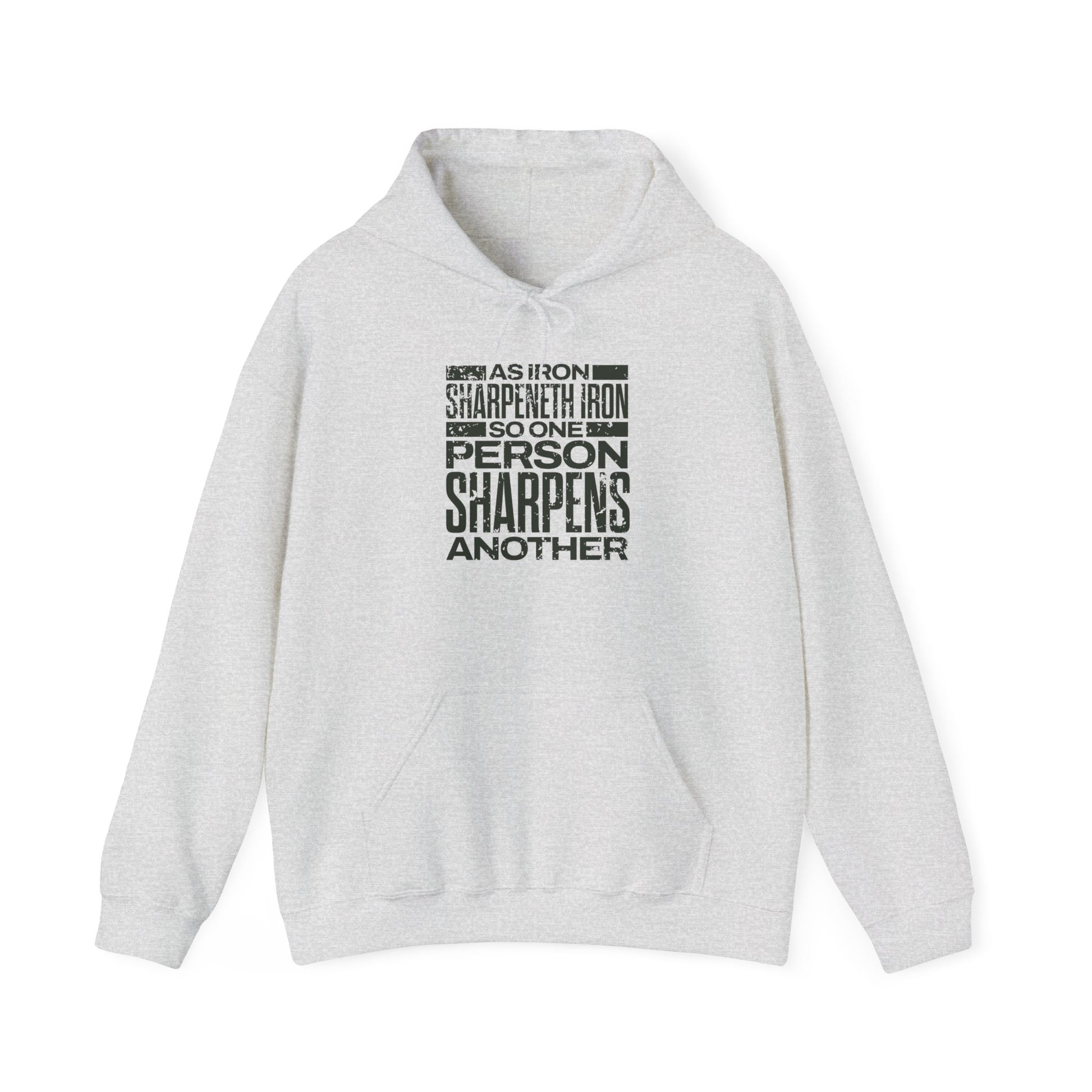 "As Iron Sharpeneth Iron So One Person Sharpens Another" Unisex Heavy Blend™ Hoodies - The Shield of Light