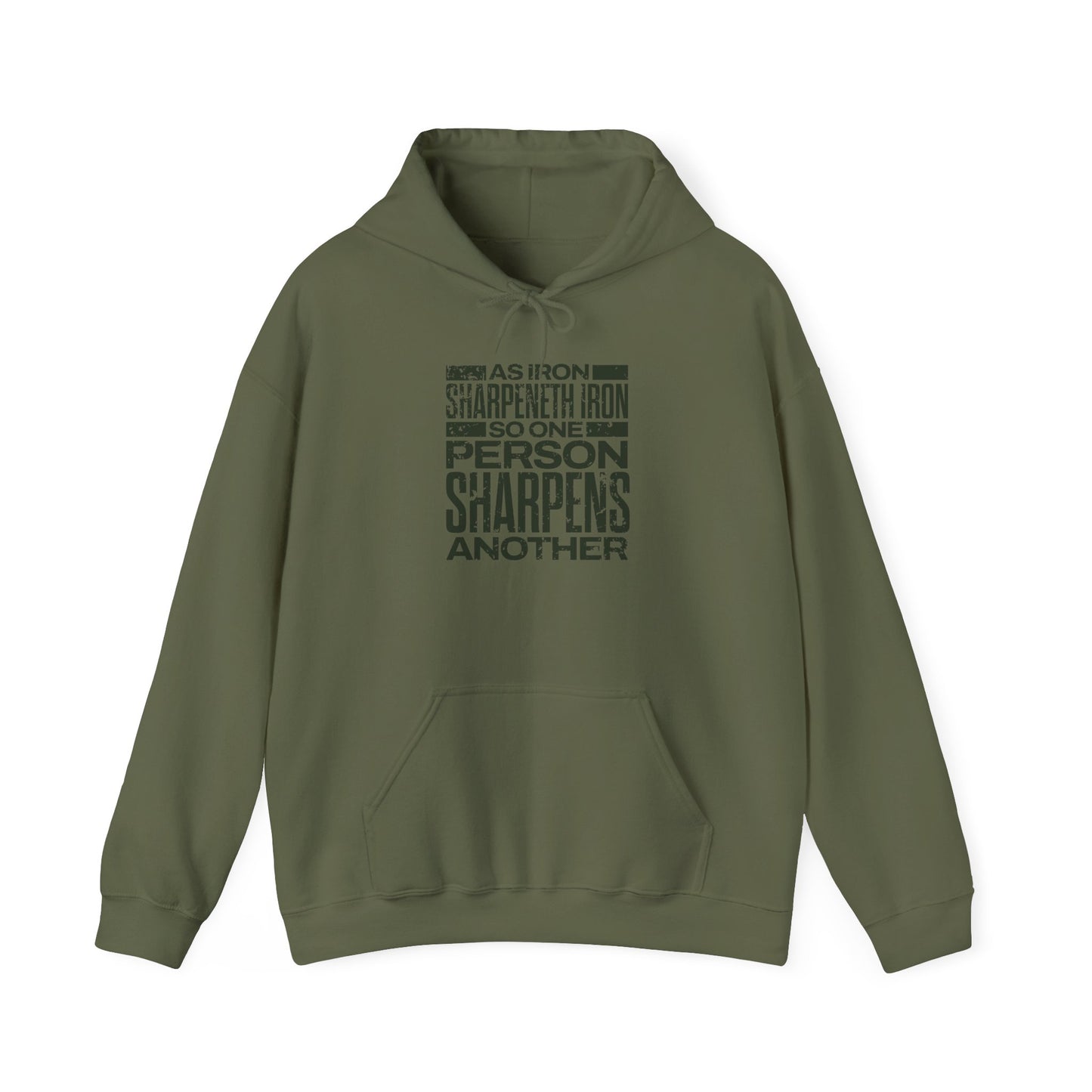 "As Iron Sharpeneth Iron So One Person Sharpens Another" Unisex Heavy Blend™ Hoodies - The Shield of Light
