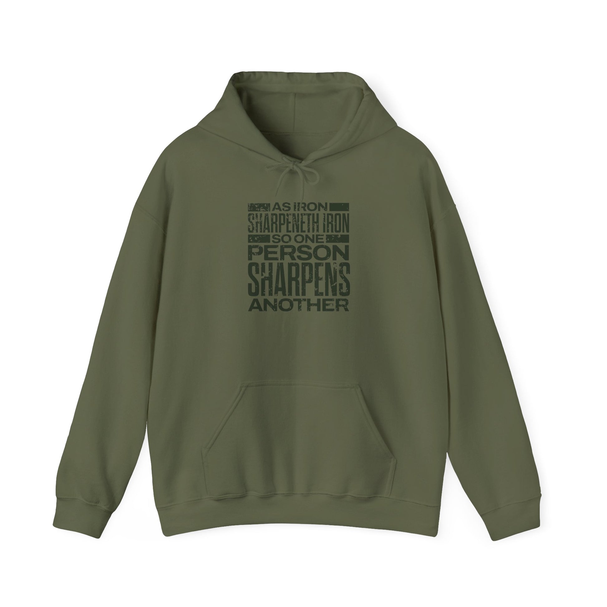 "As Iron Sharpeneth Iron So One Person Sharpens Another" Unisex Heavy Blend™ Hoodies - The Shield of Light