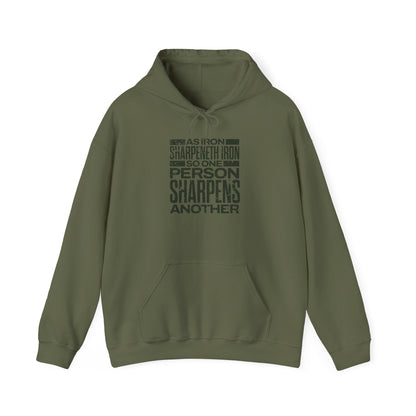 "As Iron Sharpeneth Iron So One Person Sharpens Another" Unisex Heavy Blend™ Hoodies - The Shield of Light