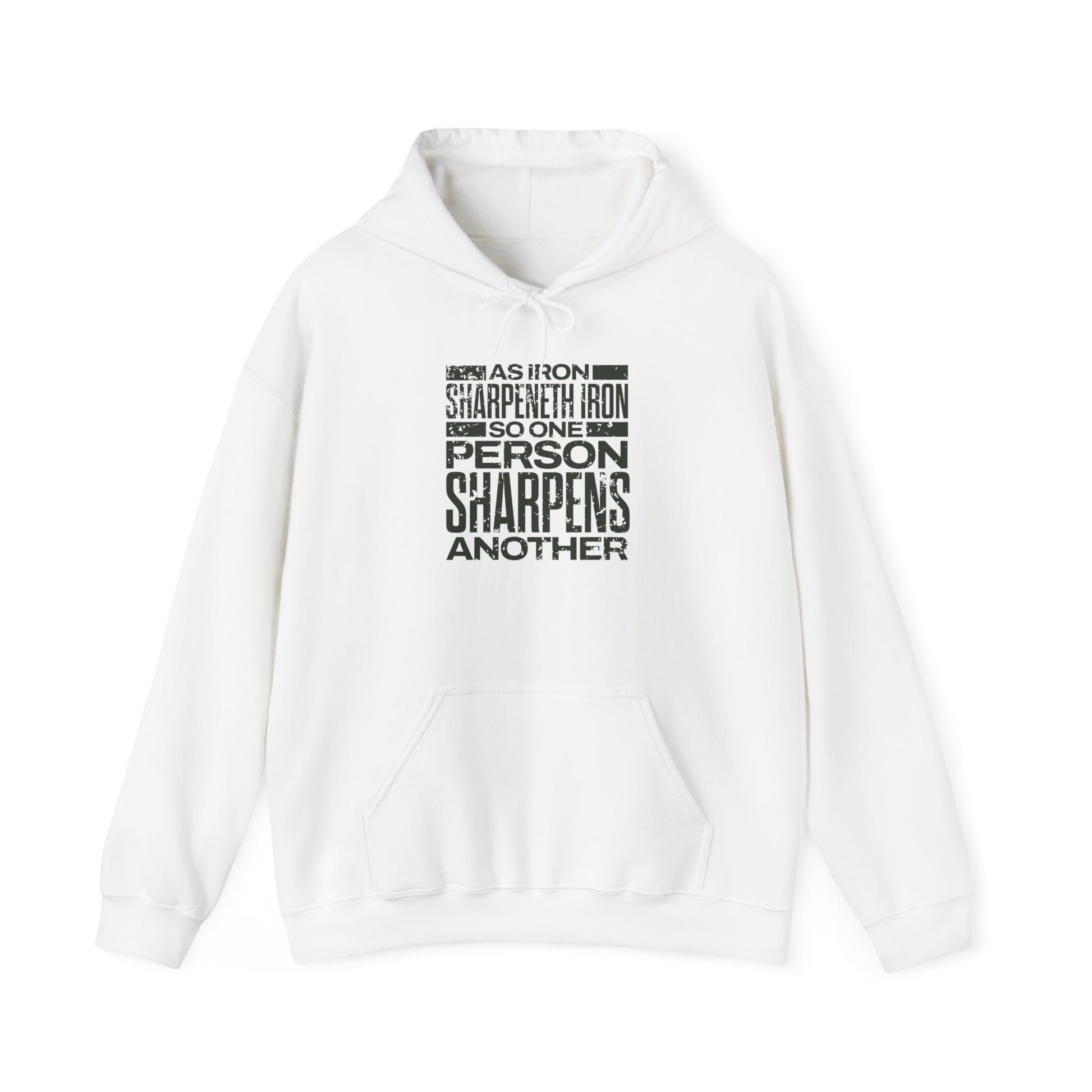 "As Iron Sharpeneth Iron So One Person Sharpens Another" Unisex Heavy Blend™ Hoodies - The Shield of Light
