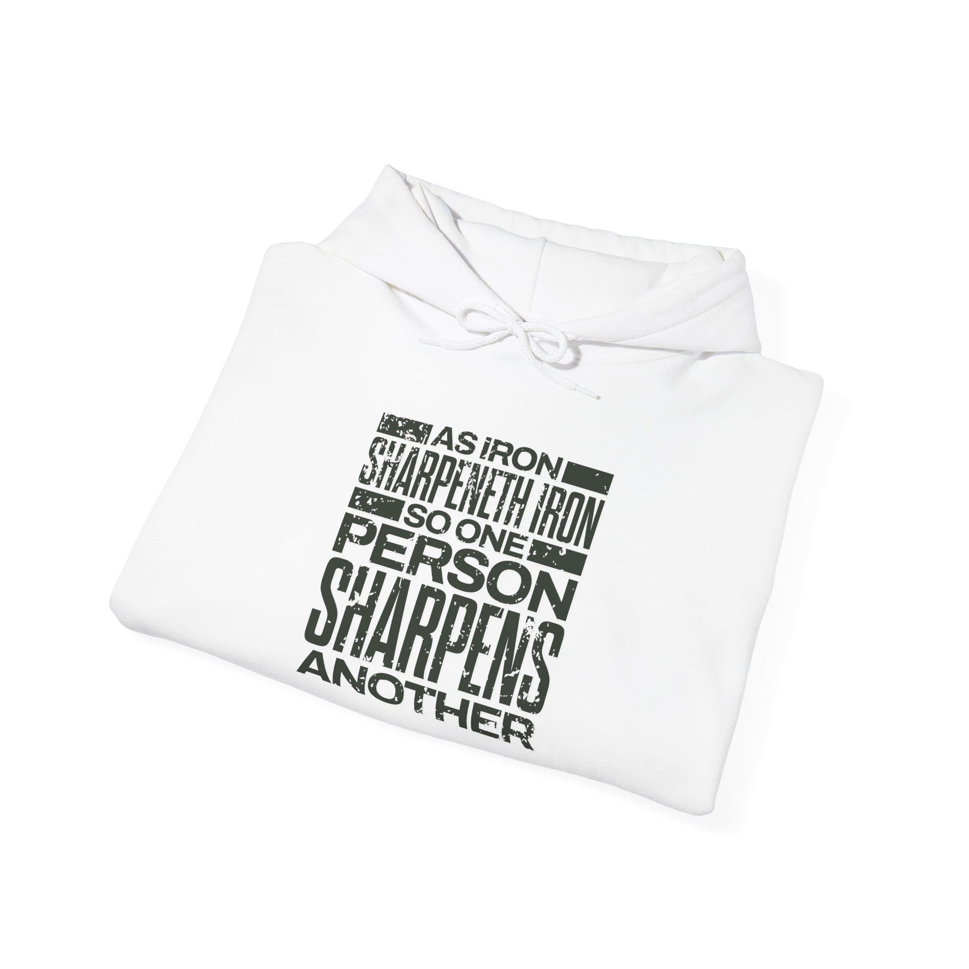 "As Iron Sharpeneth Iron So One Person Sharpens Another" Unisex Heavy Blend™ Hoodies - The Shield of Light