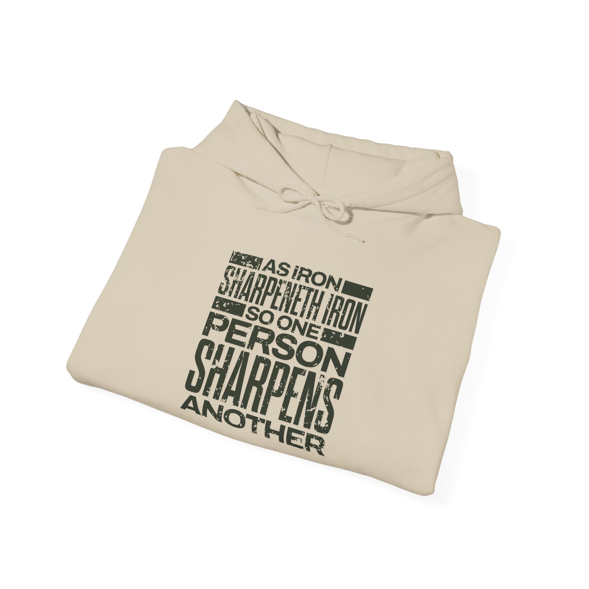 "As Iron Sharpeneth Iron So One Person Sharpens Another" Unisex Heavy Blend™ Hoodies - The Shield of Light