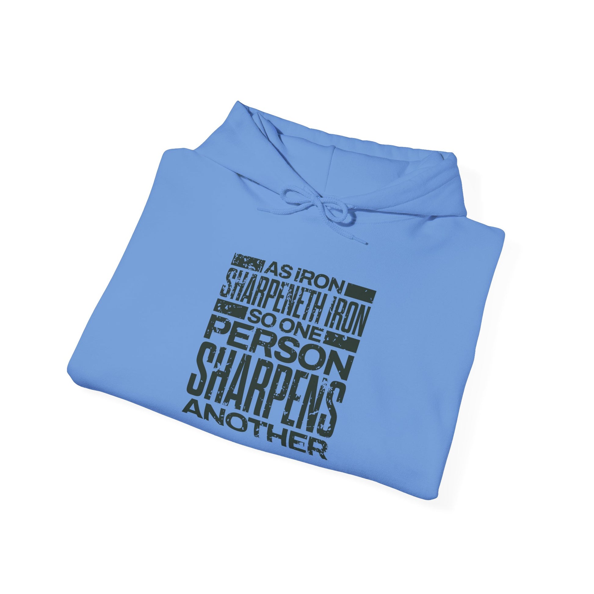 "As Iron Sharpeneth Iron So One Person Sharpens Another" Unisex Heavy Blend™ Hoodies - The Shield of Light