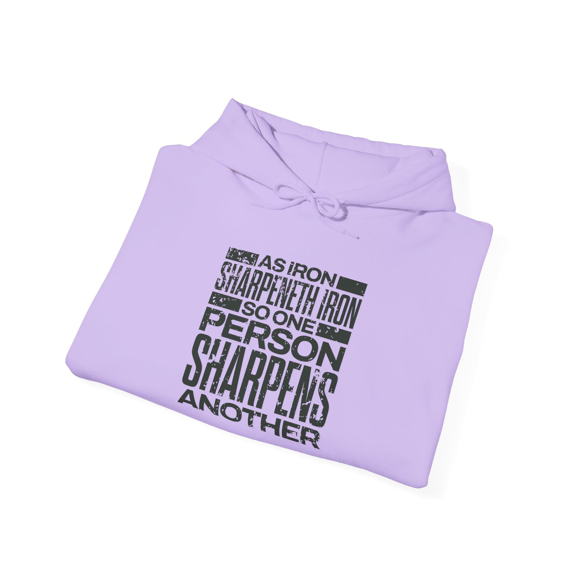 "As Iron Sharpeneth Iron So One Person Sharpens Another" Unisex Heavy Blend™ Hoodies - The Shield of Light