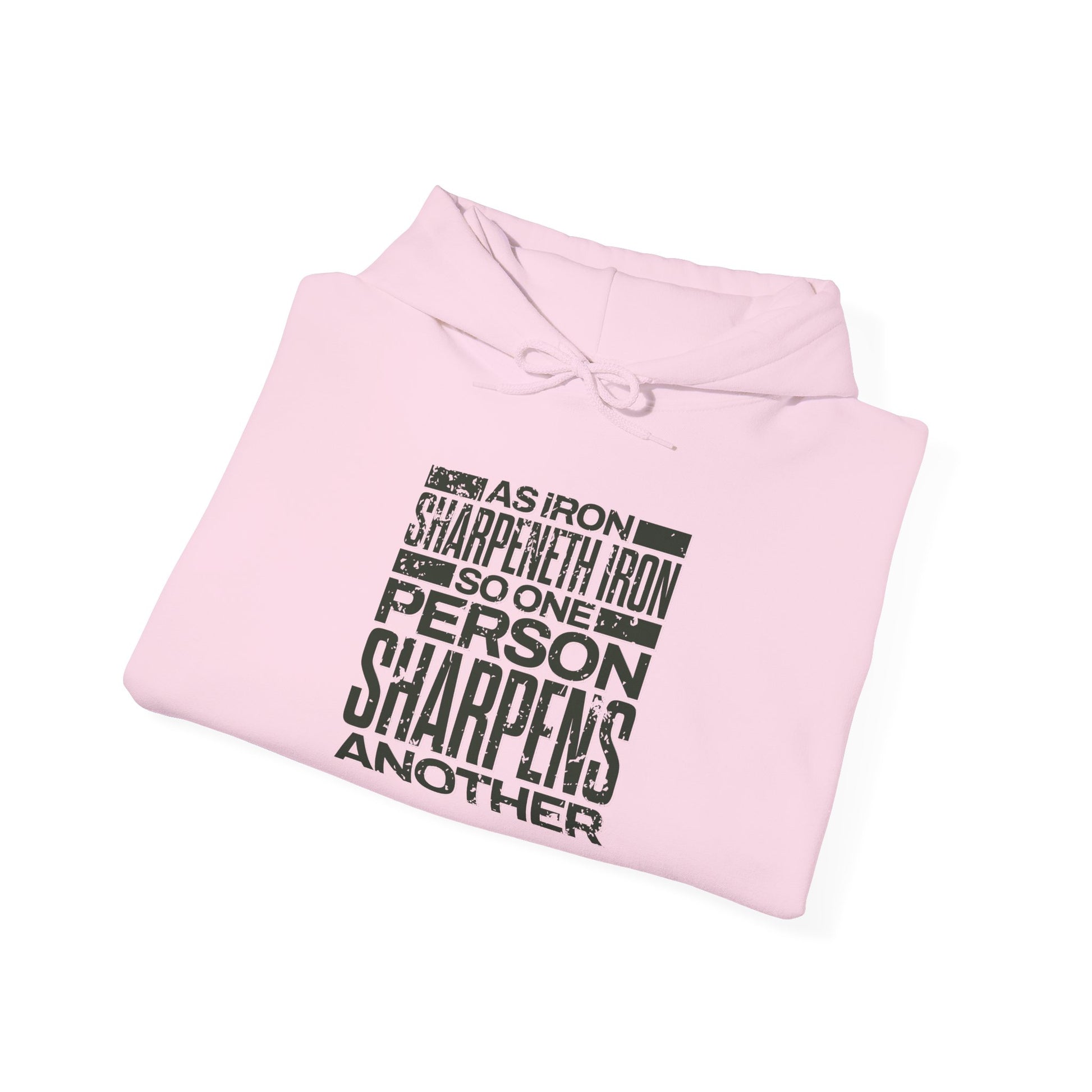 "As Iron Sharpeneth Iron So One Person Sharpens Another" Unisex Heavy Blend™ Hoodies - The Shield of Light