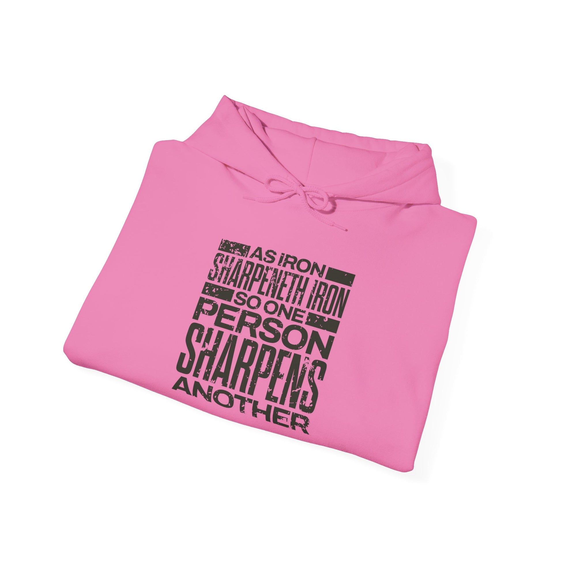 "As Iron Sharpeneth Iron So One Person Sharpens Another" Unisex Heavy Blend™ Hoodies - The Shield of Light