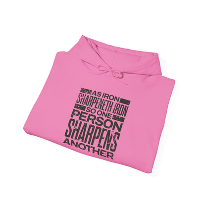 "As Iron Sharpeneth Iron So One Person Sharpens Another" Unisex Heavy Blend™ Hoodies - The Shield of Light