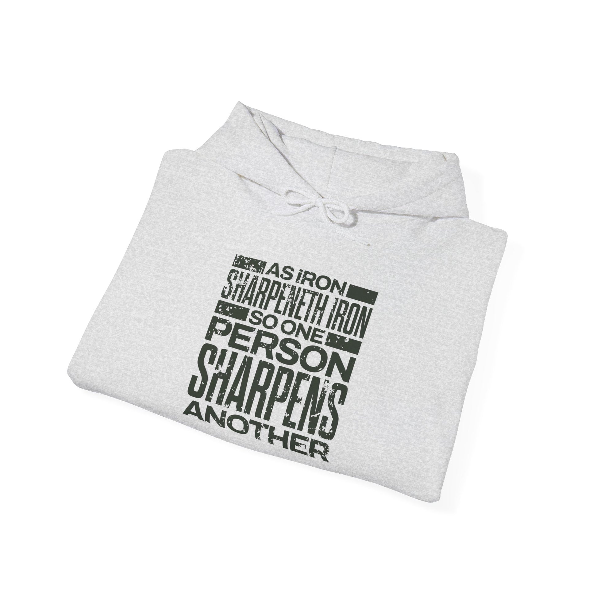 "As Iron Sharpeneth Iron So One Person Sharpens Another" Unisex Heavy Blend™ Hoodies - The Shield of Light