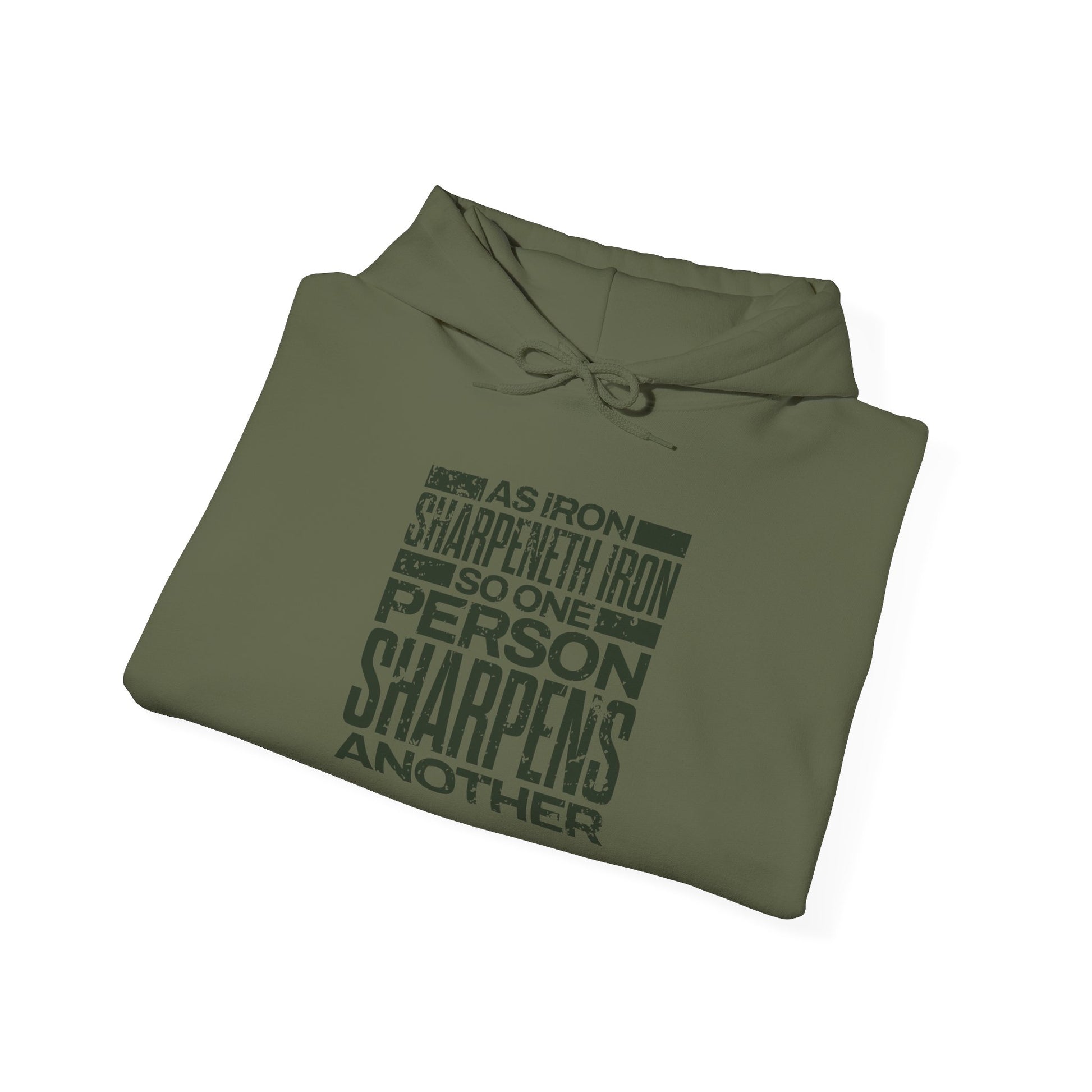 "As Iron Sharpeneth Iron So One Person Sharpens Another" Unisex Heavy Blend™ Hoodies - The Shield of Light