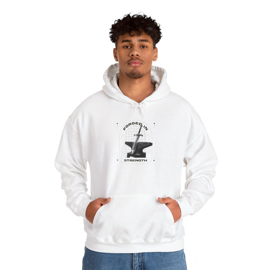 "Forged In Strength" Unisex Heavy Blend™ Hoodies - The Shield of Light