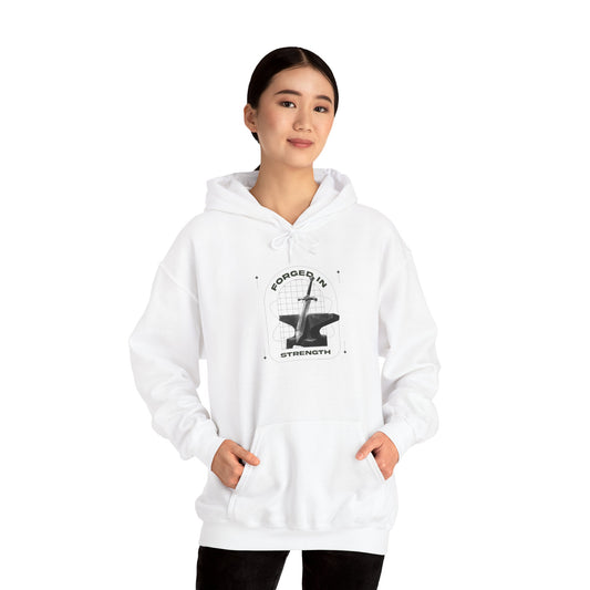 "Forged In Strength" Unisex Heavy Blend™ Hoodies - The Shield of Light