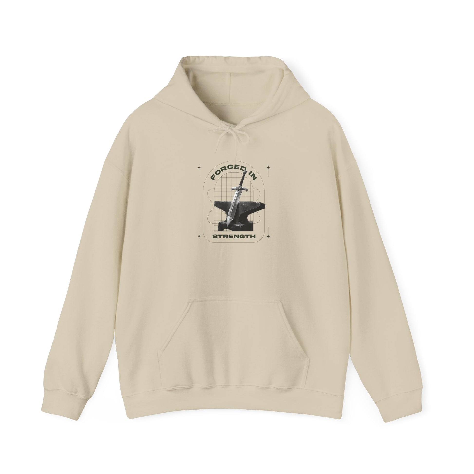 "Forged In Strength" Unisex Heavy Blend™ Hoodies - The Shield of Light
