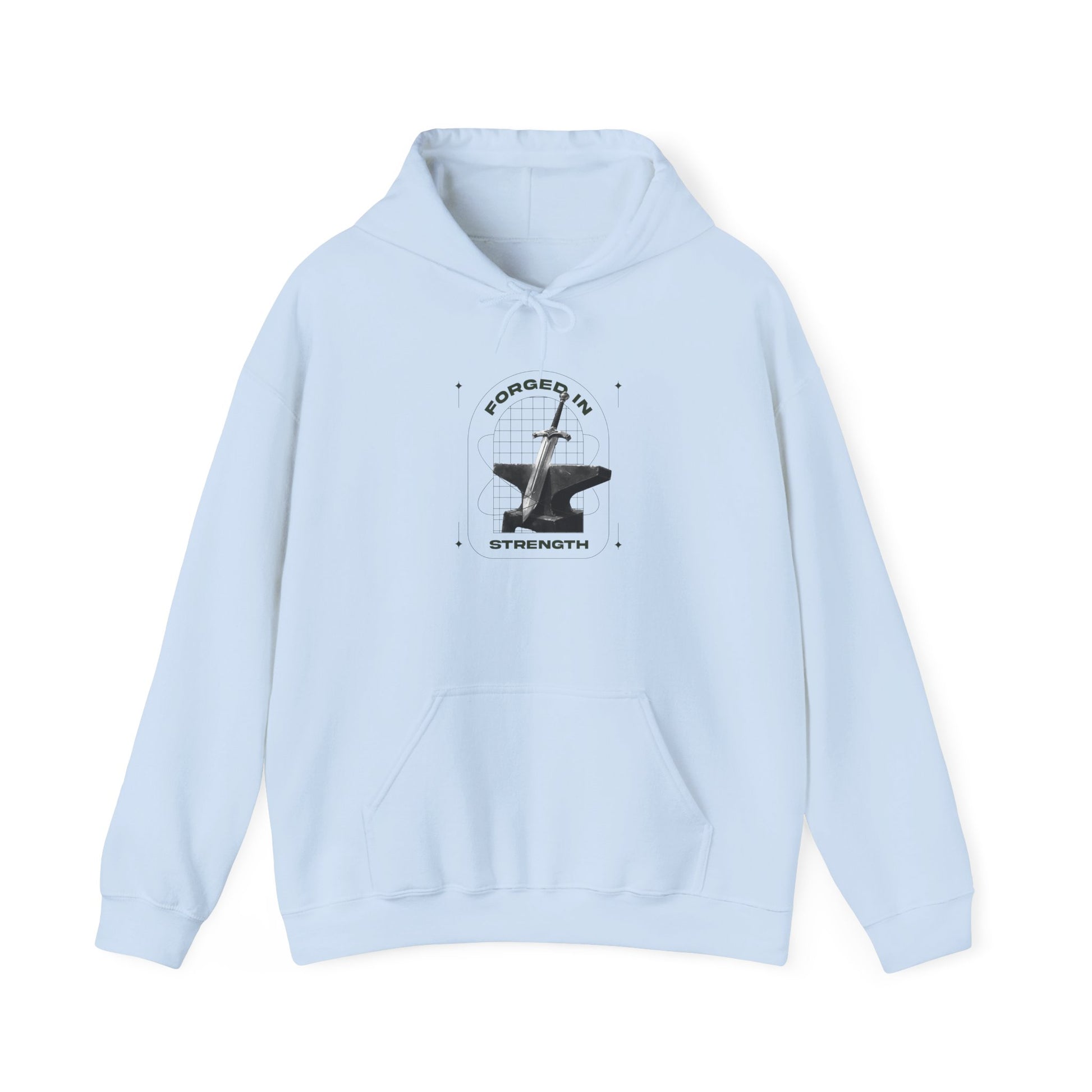 "Forged In Strength" Unisex Heavy Blend™ Hoodies - The Shield of Light