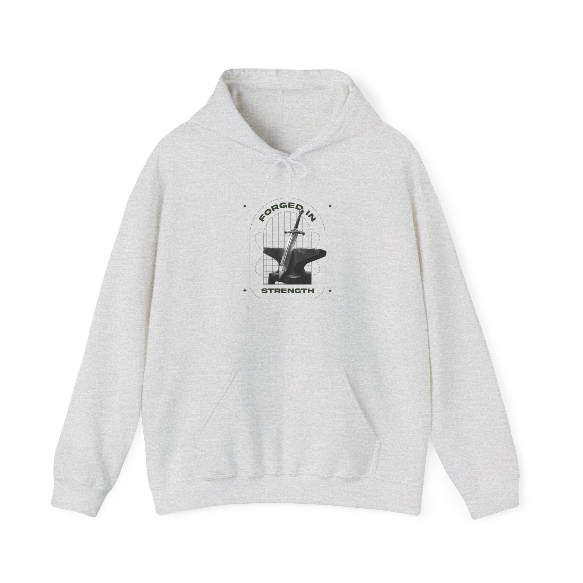 "Forged In Strength" Unisex Heavy Blend™ Hoodies - The Shield of Light