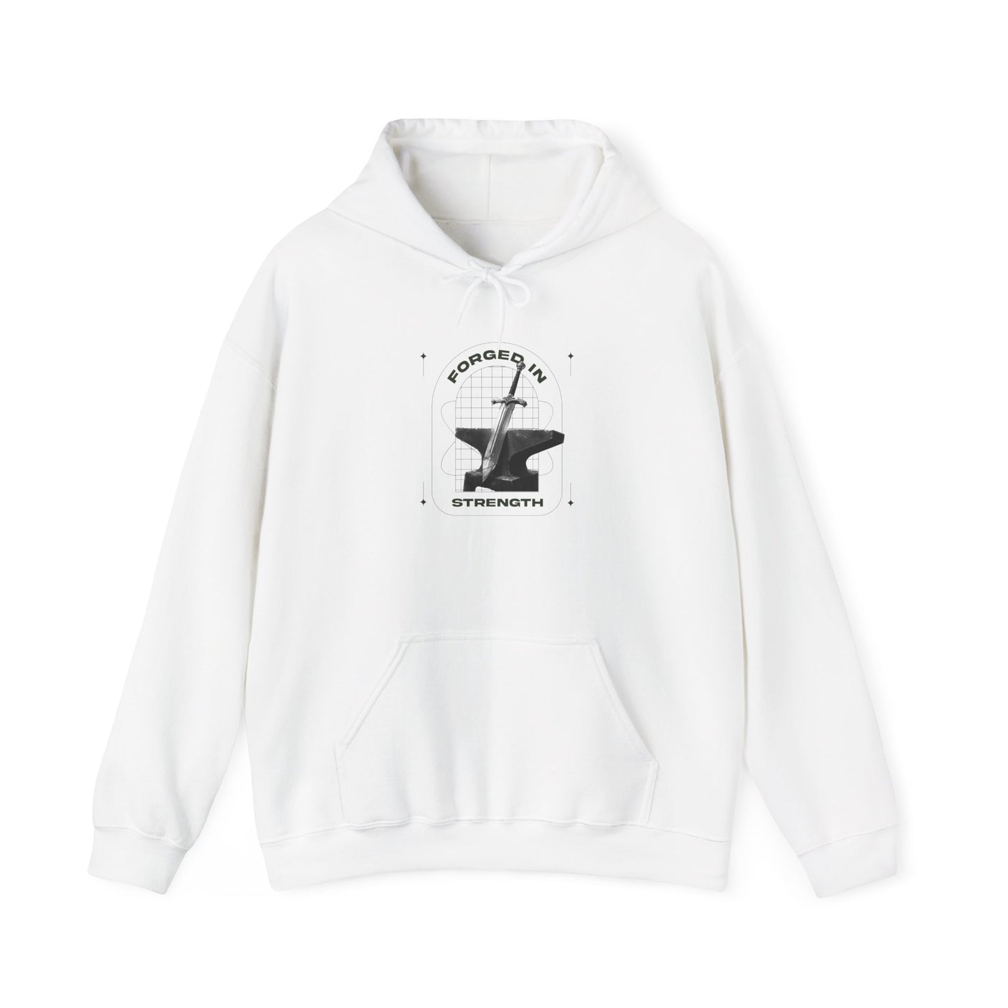"Forged In Strength" Unisex Heavy Blend™ Hoodies - The Shield of Light