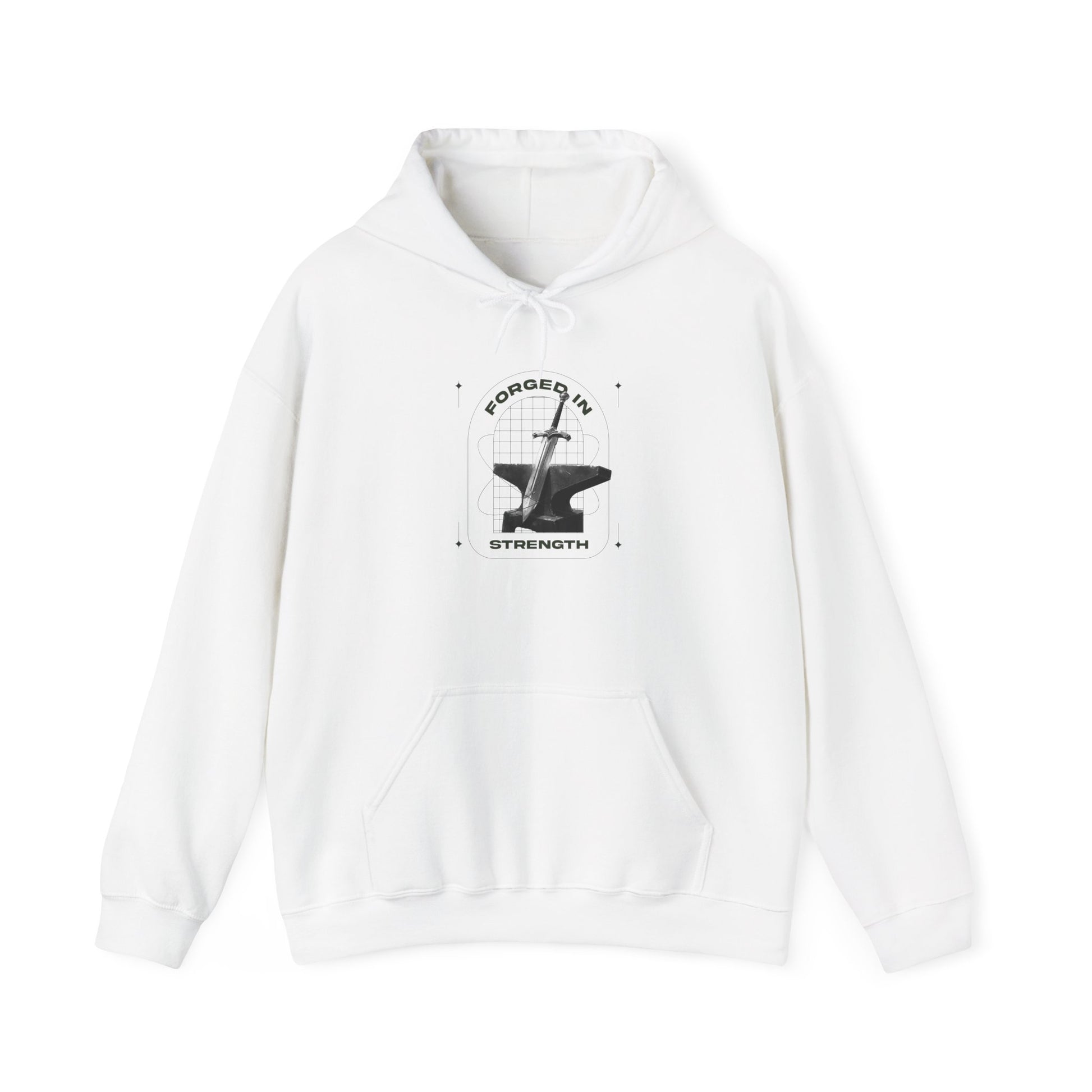 "Forged In Strength" Unisex Heavy Blend™ Hoodies - The Shield of Light