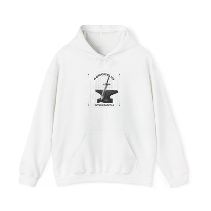 "Forged In Strength" Unisex Heavy Blend™ Hoodies - The Shield of Light